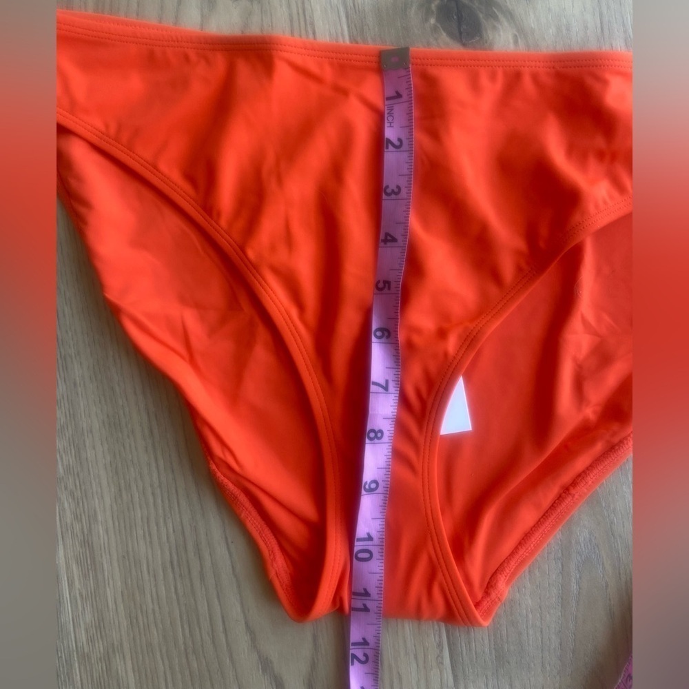NWT Andie Swim The Bikini Bottom Monarch Vibrant Orange Bikini Bottom Size XL - Picture 8 of 9